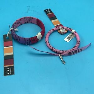 2 Bangle Bracelets by Live Worldly Brazil